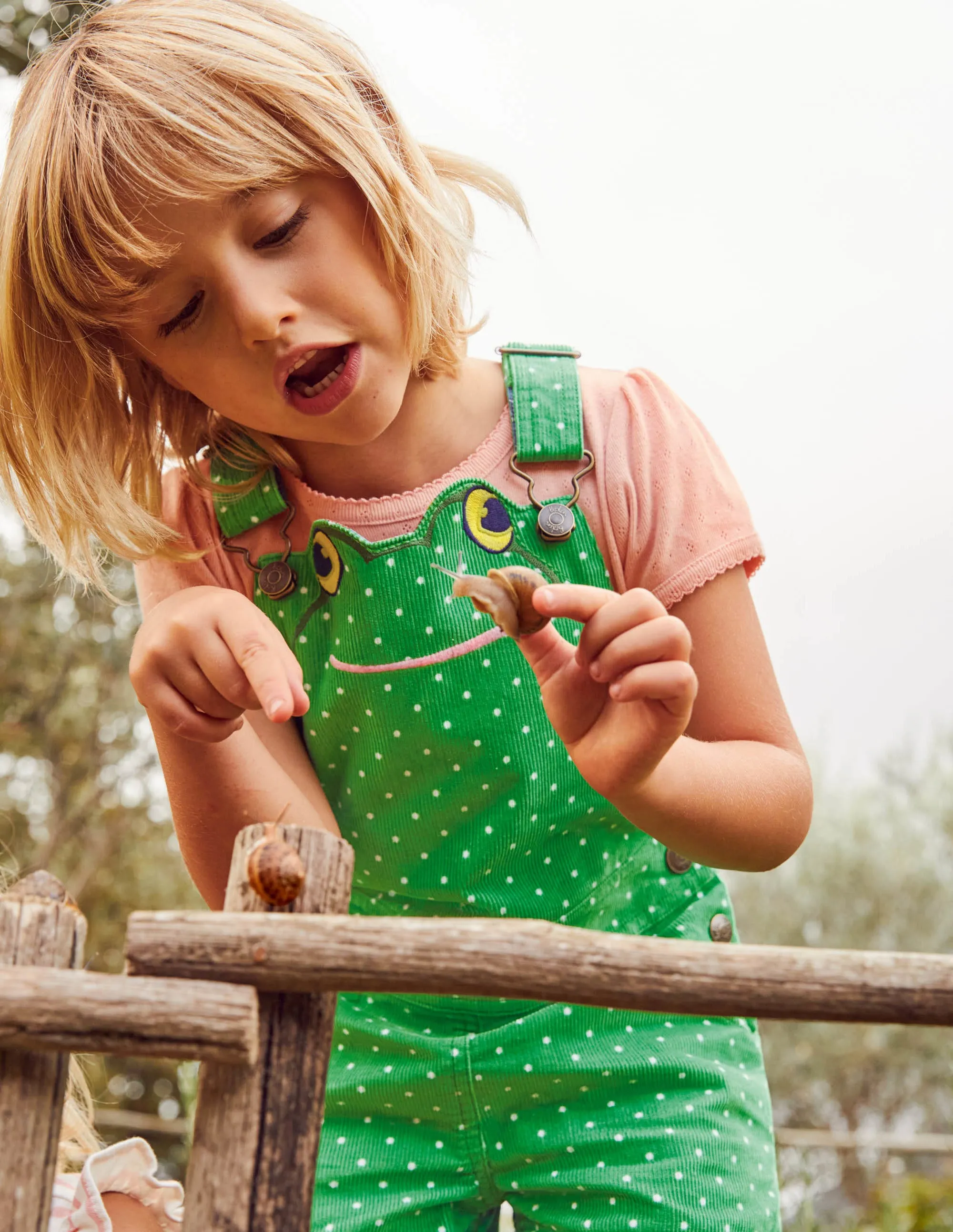 Animal Short Cord Dungarees-Iguana Green Frog