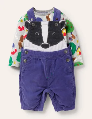 Badger Dungaree Set-Starboard Blue Badger