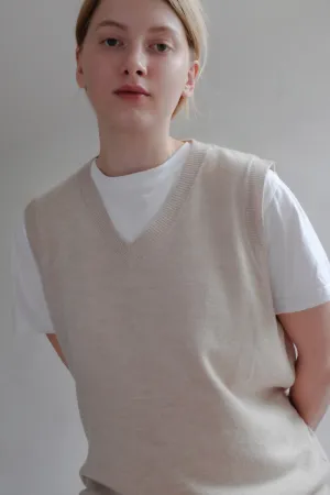 BEIGE SLIP-OVER VEST
