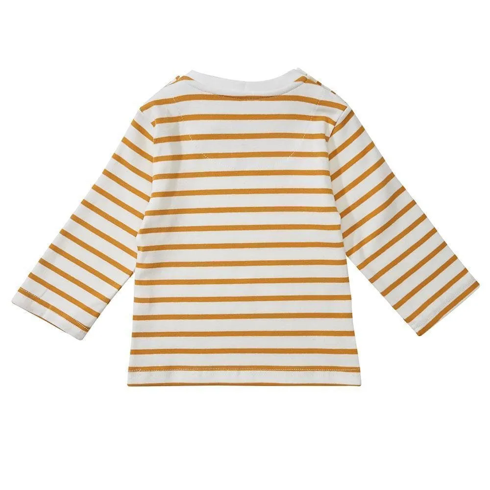 Breton Stripe L/S Top, Ochre