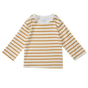 Breton Stripe L/S Top, Ochre