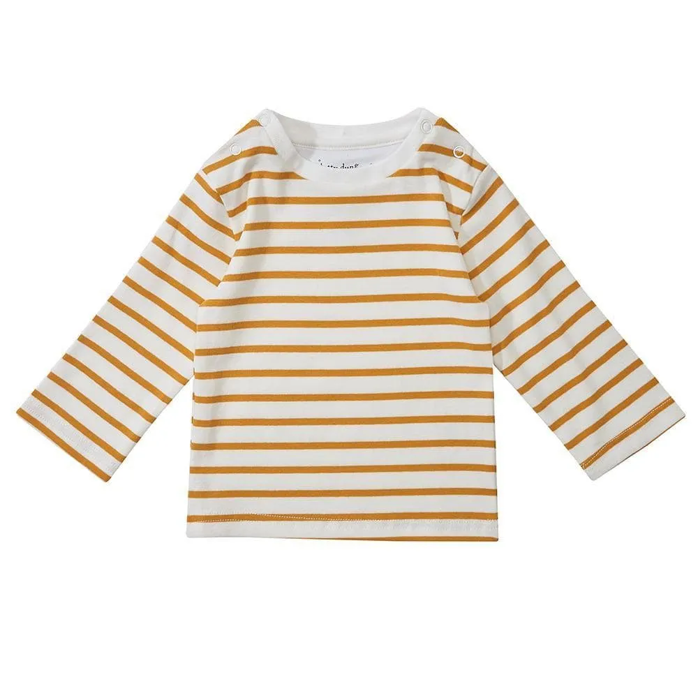 Breton Stripe L/S Top, Ochre