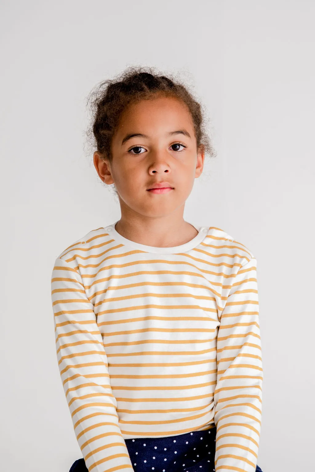Breton Stripe L/S Top, Ochre