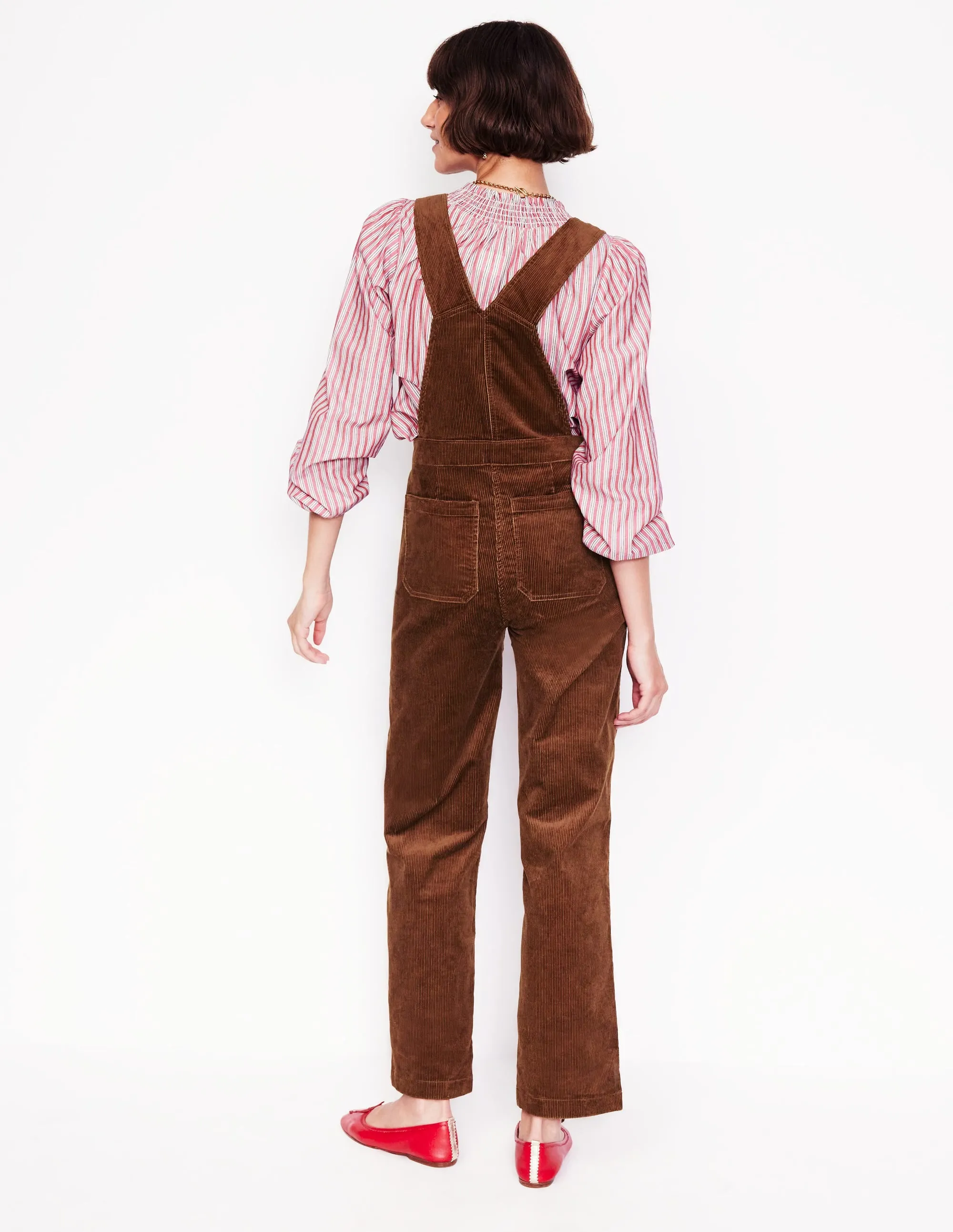 Cord Dungarees-Autumn Brown