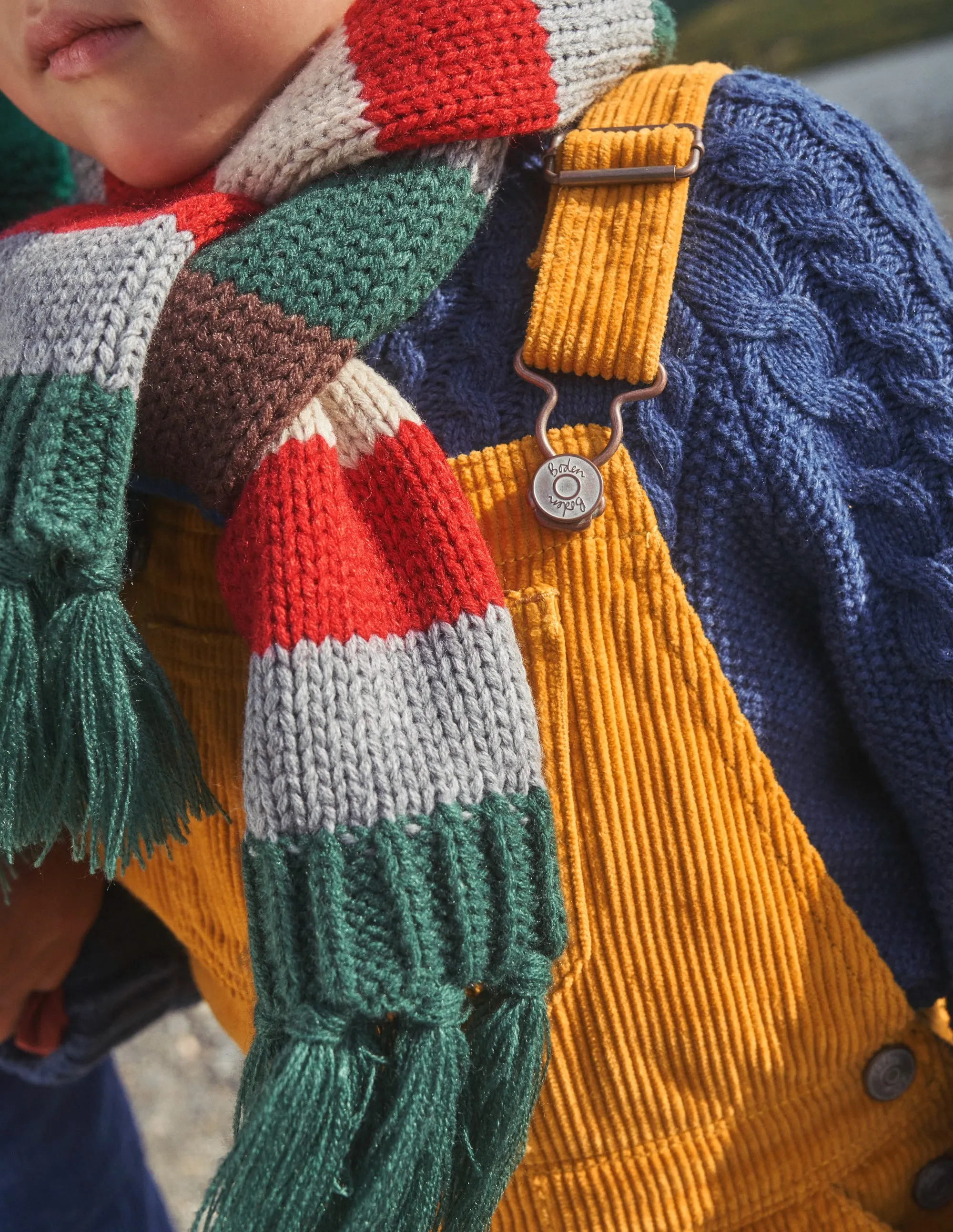 Cord Utility Dungarees-Brioche Yellow