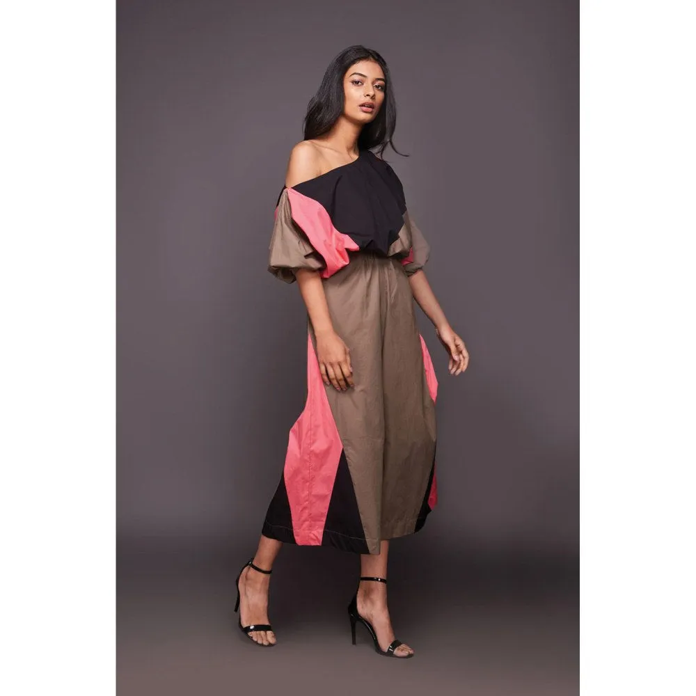 Deepika Arora Black Top with Flared Pants (Set of 2)