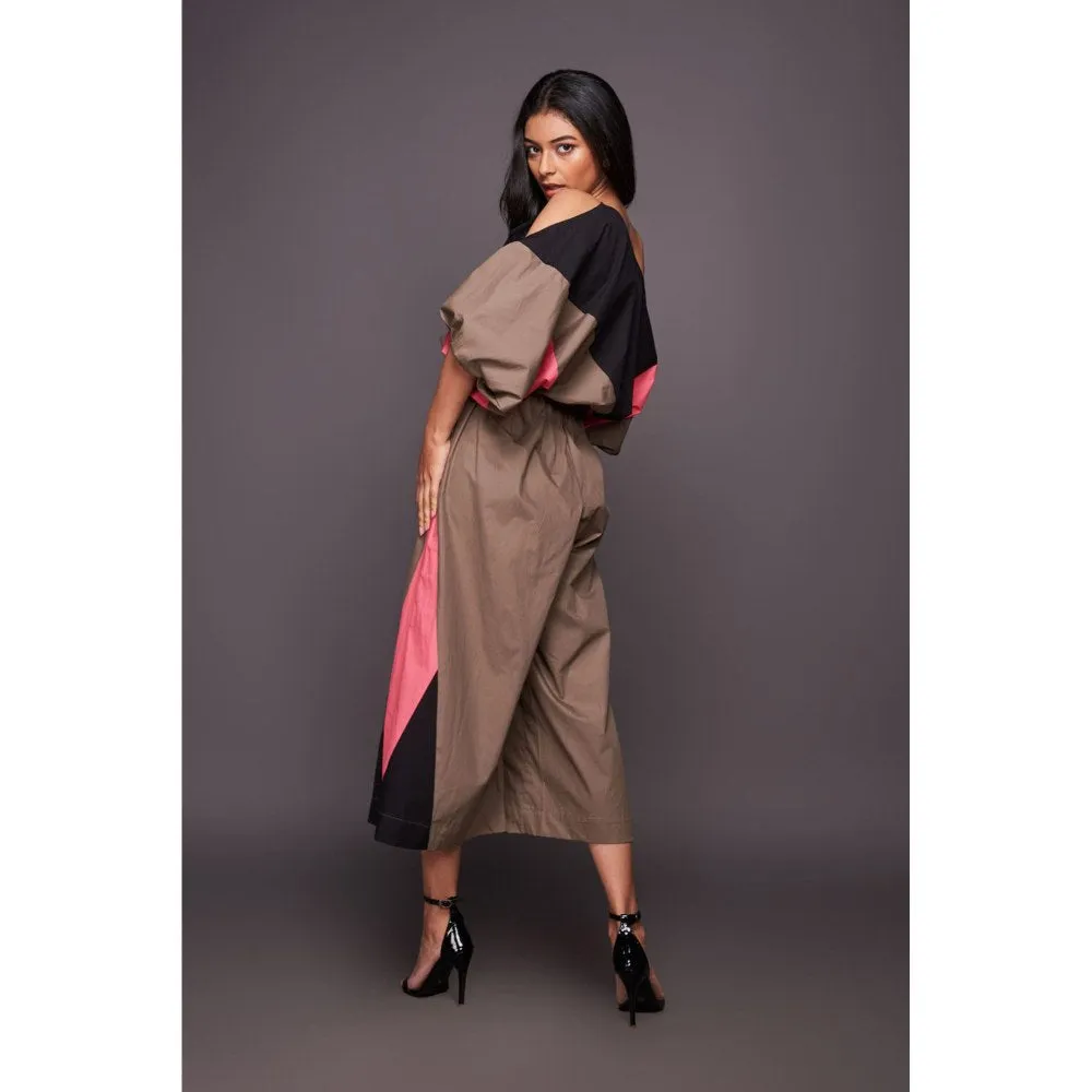 Deepika Arora Black Top with Flared Pants (Set of 2)
