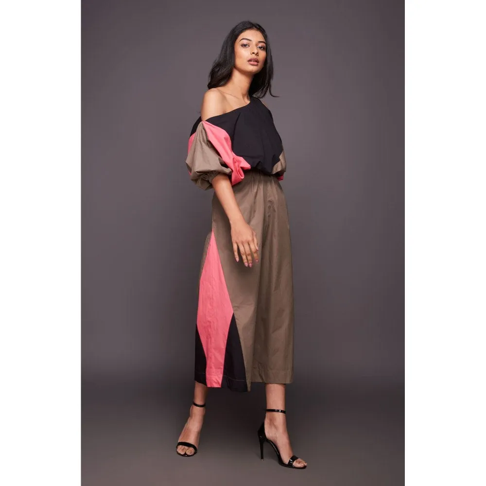 Deepika Arora Black Top with Flared Pants (Set of 2)