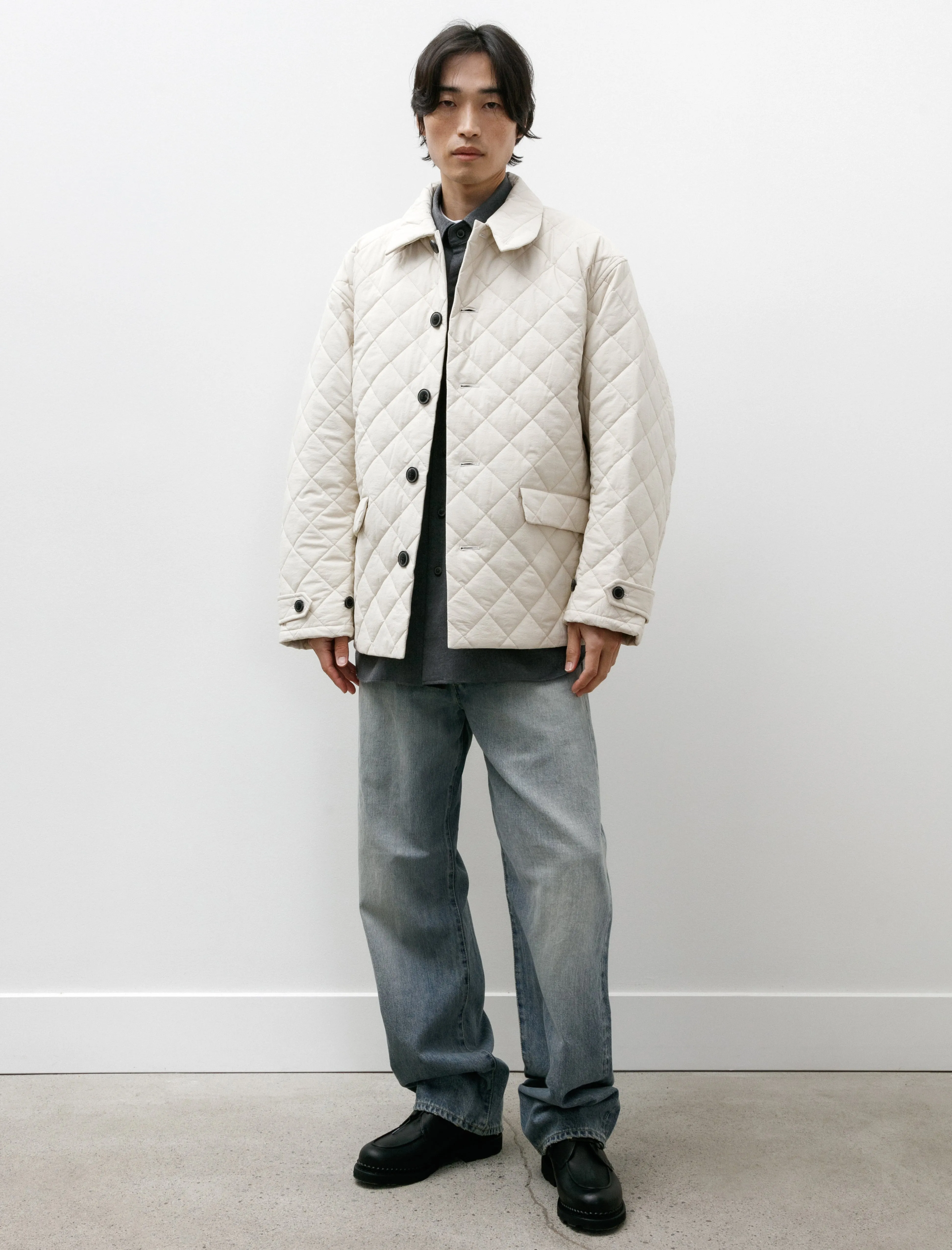 Denim Straight Pants Indigo Fade