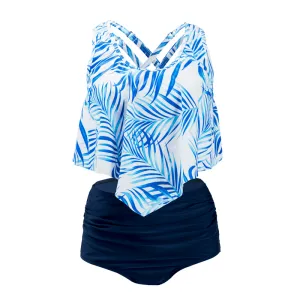Feather Ruffles Swimsuit  Stylish and Comfortable Two-Piece Swimwear