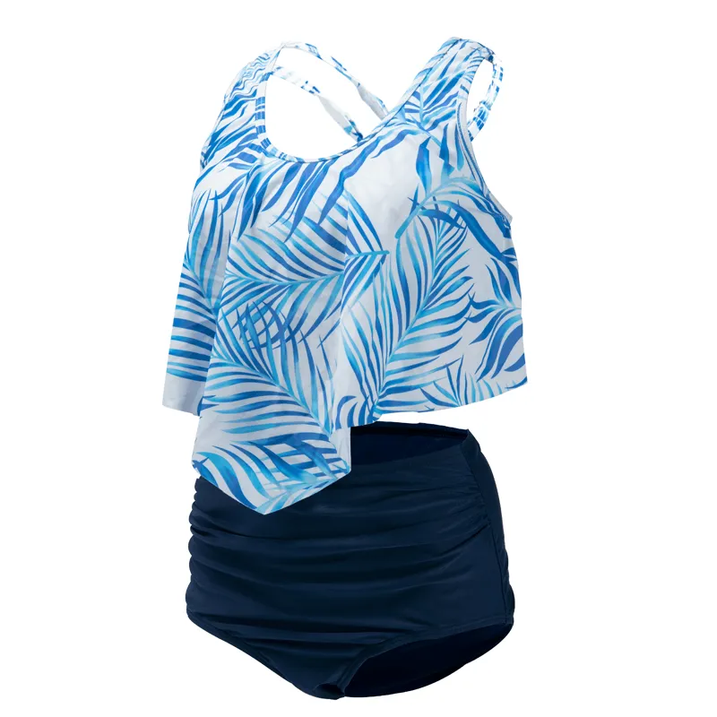 Feather Ruffles Swimsuit  Stylish and Comfortable Two-Piece Swimwear