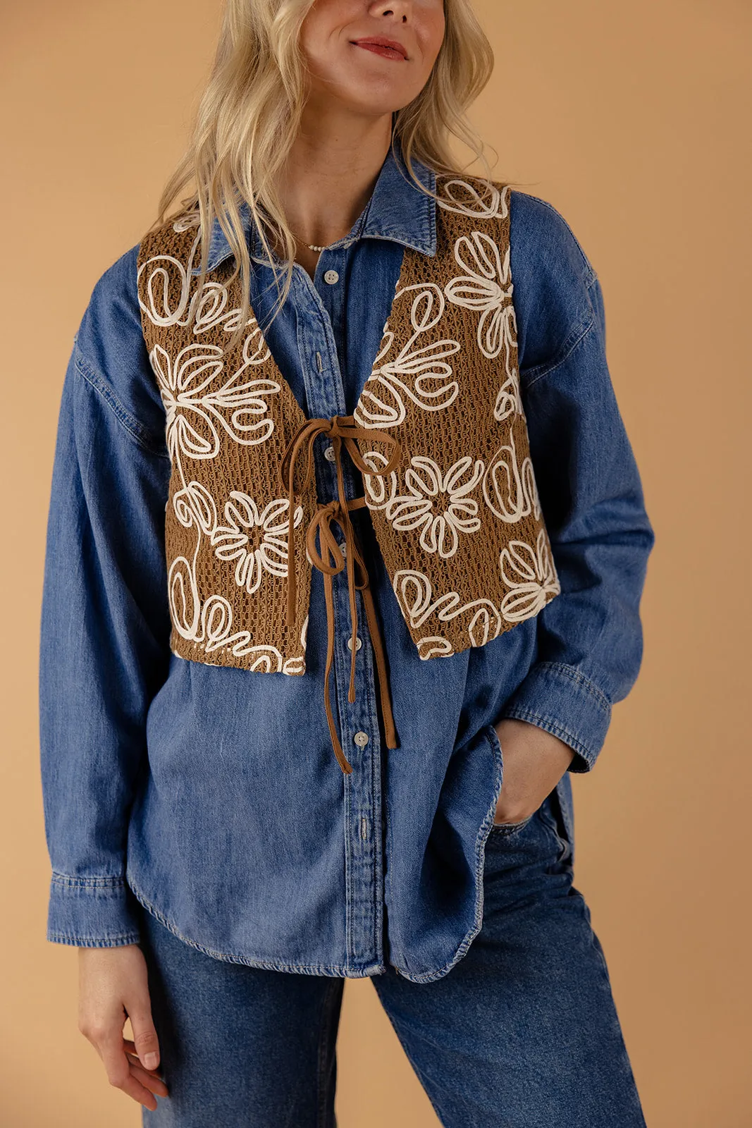 Glass Heart Tie Vest