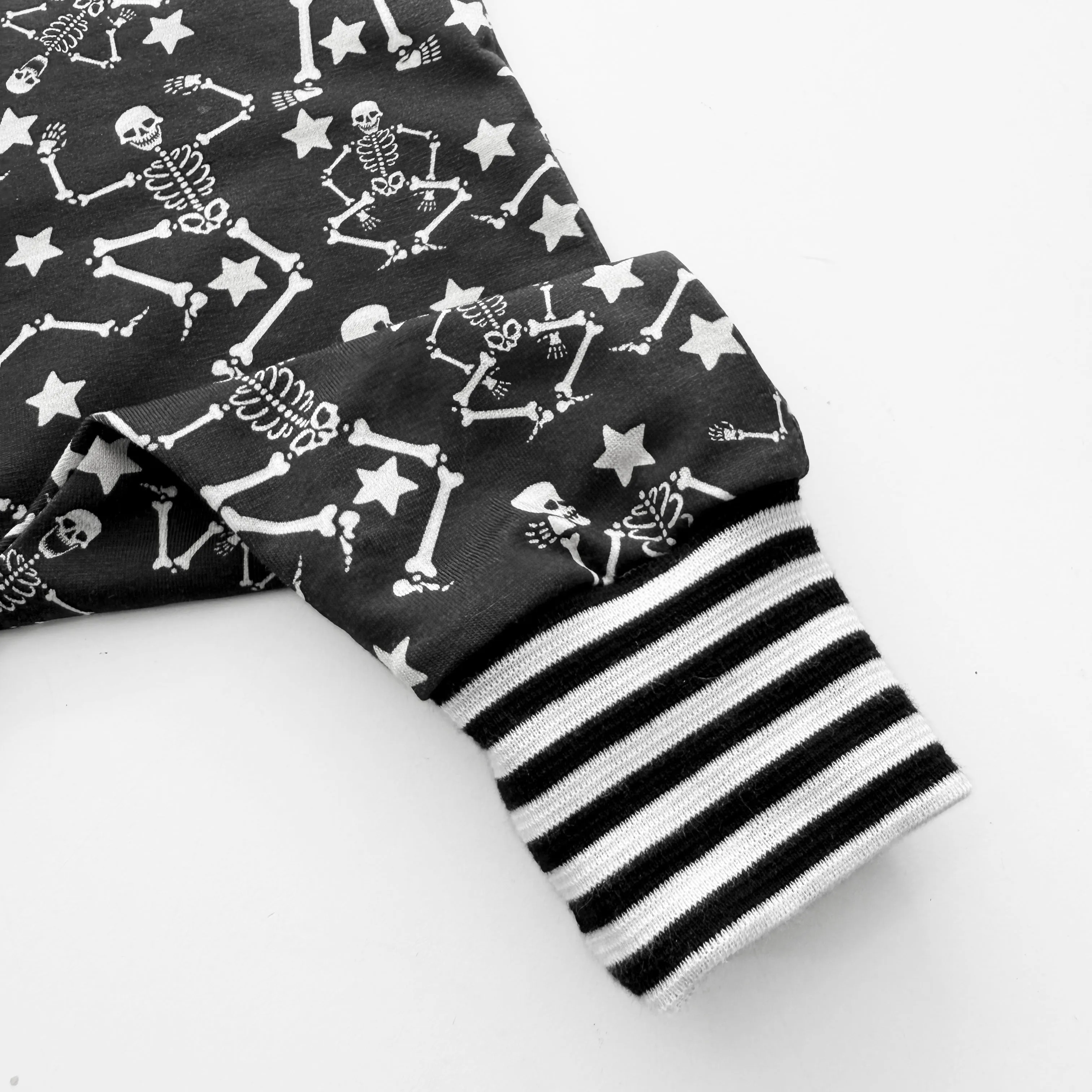 Halloween Skeleton Organic Dungarees | Kids Unisex Romper | Baby Dungarees