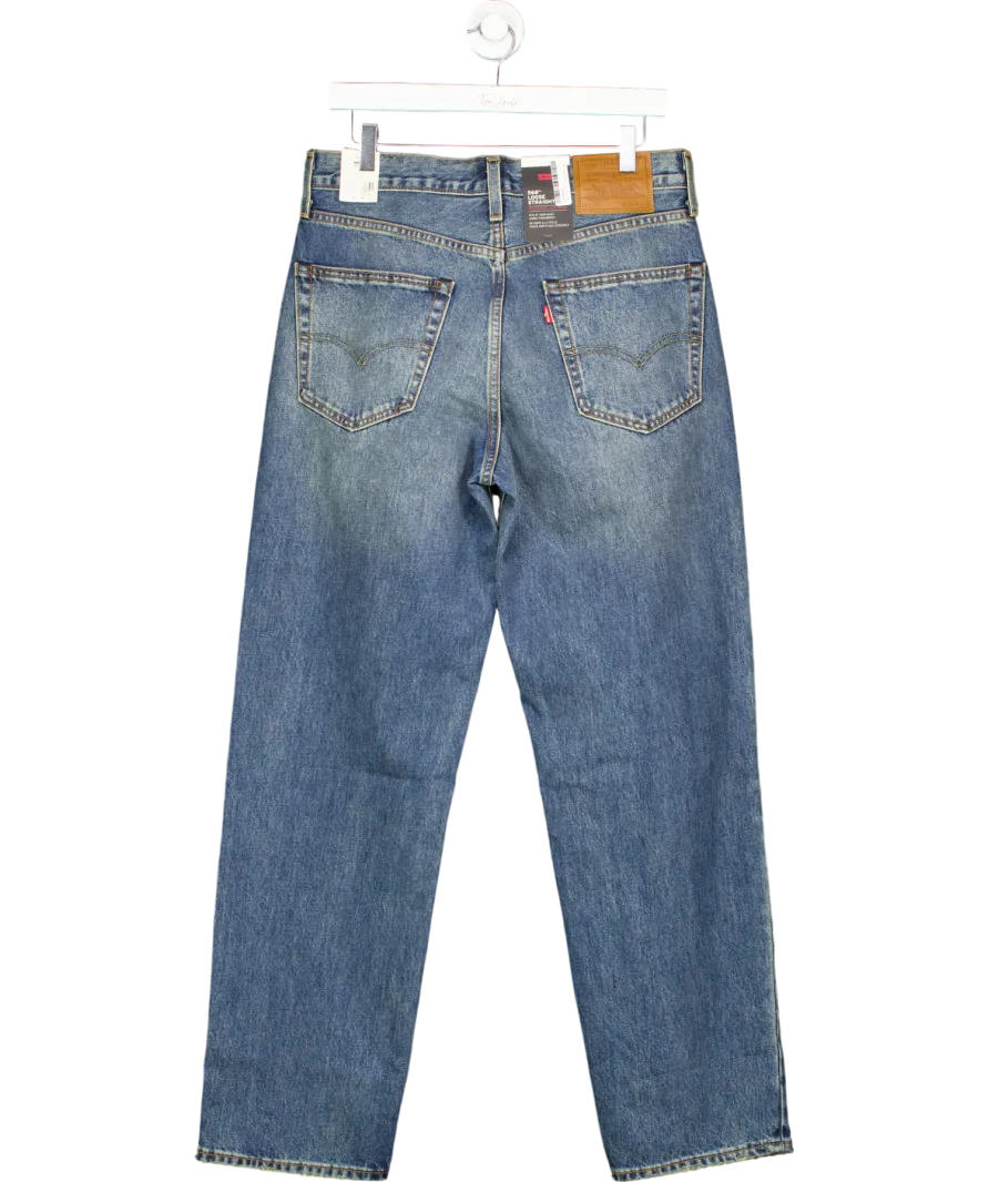 levis Blue 568 Loose Straight Jeans W30