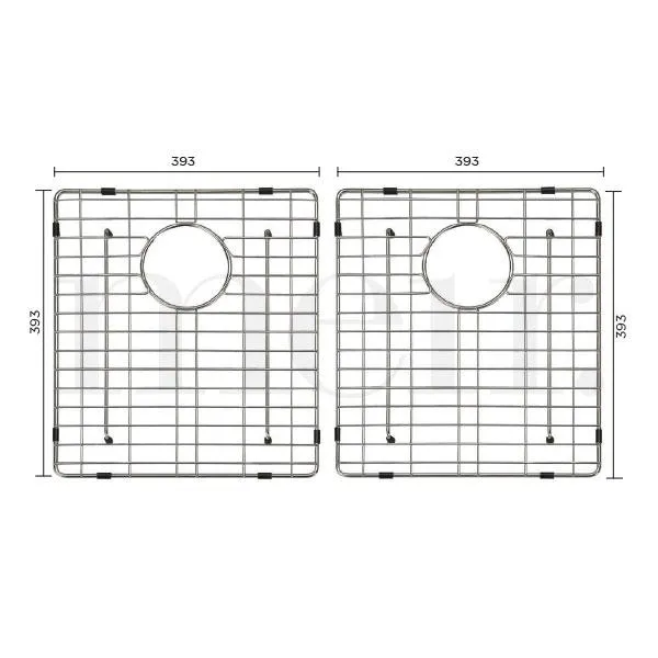 Meir Lavello Double Bowl Protection Sink Grid 860mm