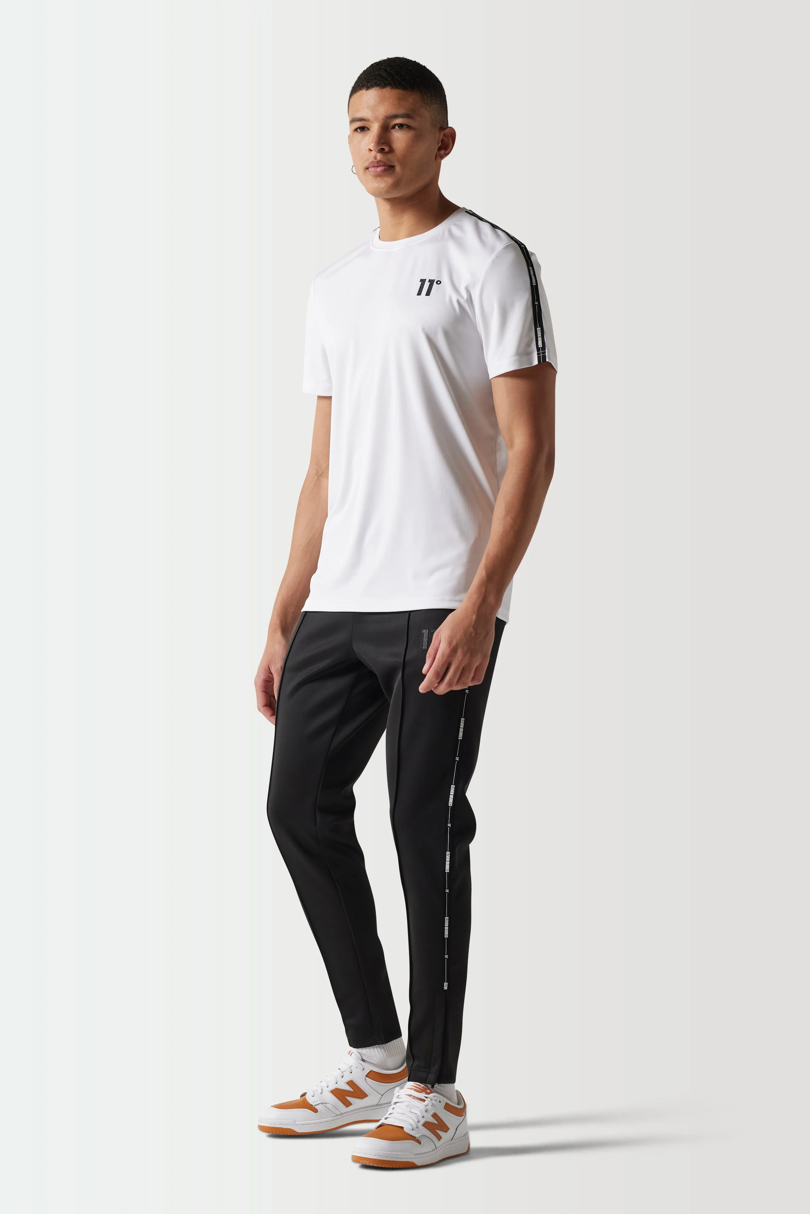 Microtape Slim Fit Track Pants - Black
