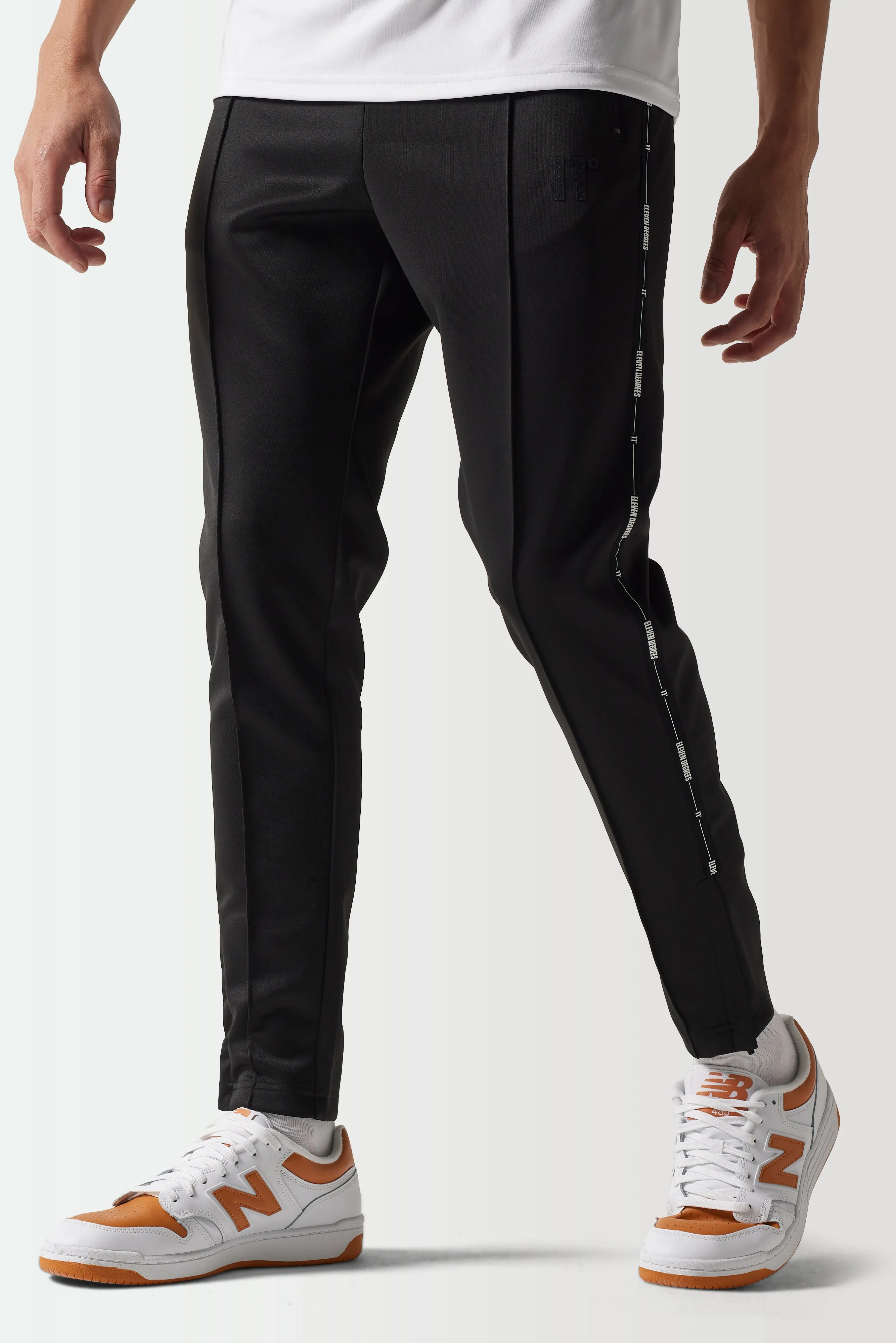 Microtape Slim Fit Track Pants - Black
