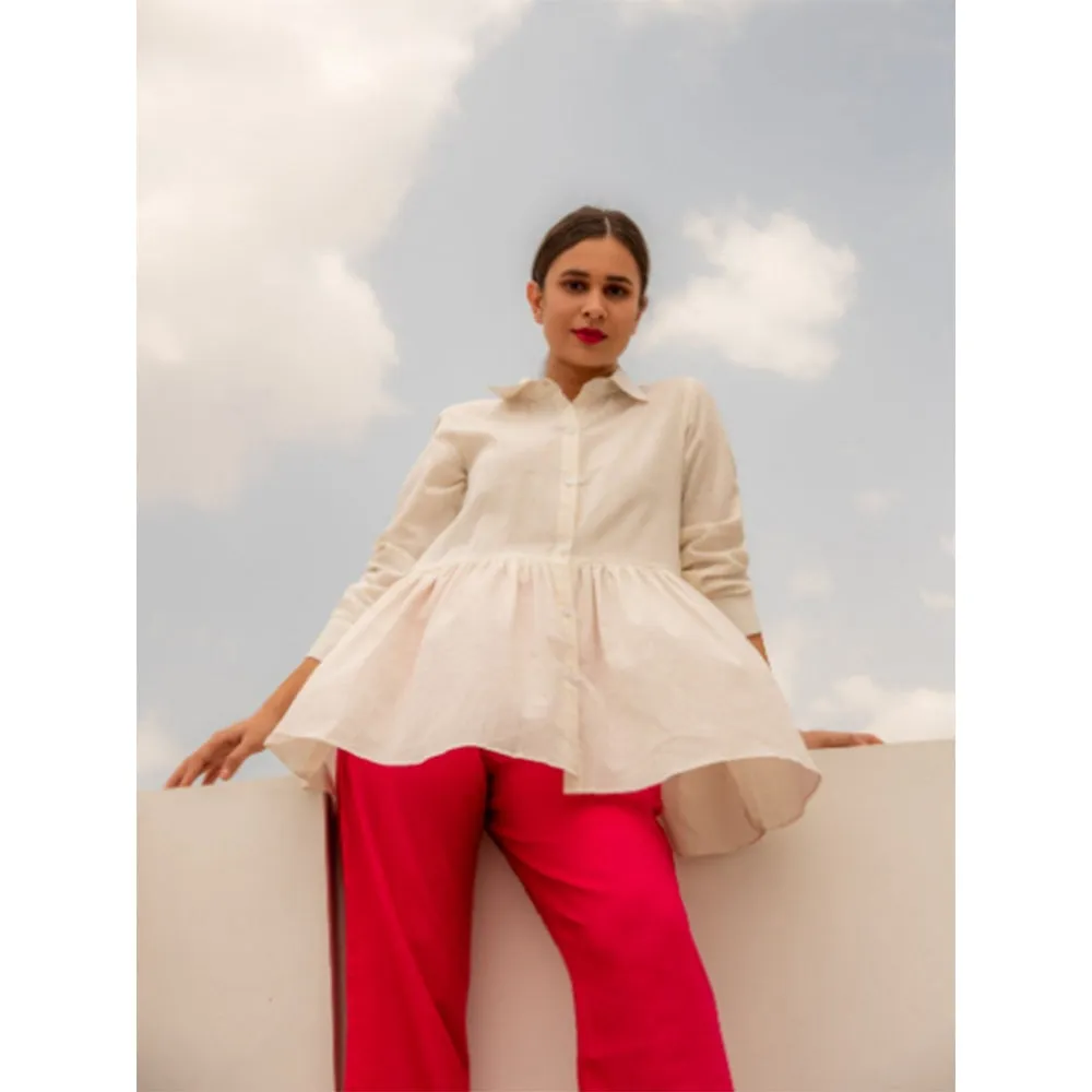 Moh Solid Summer Top With Pants (Set Of 2)