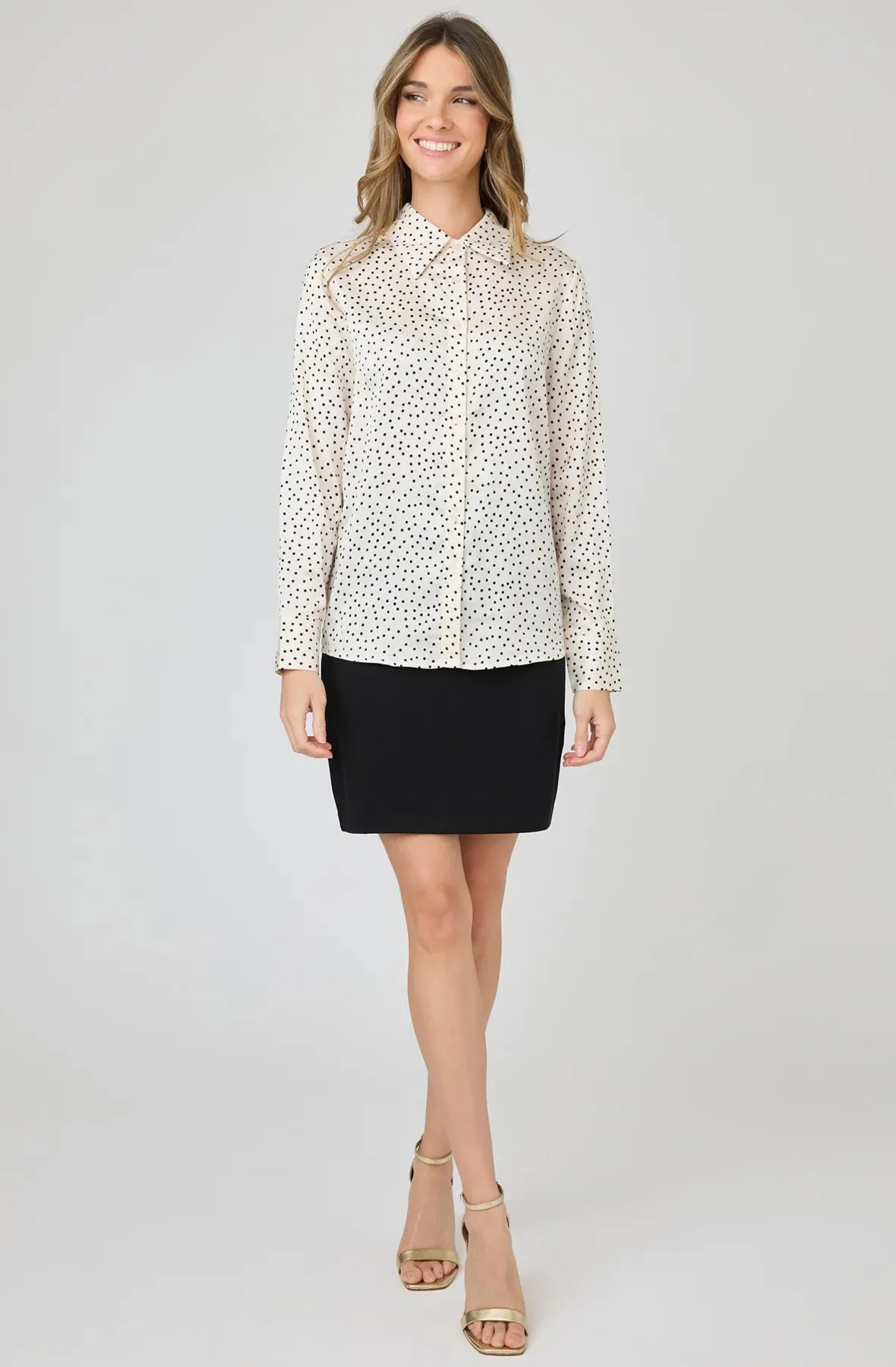 Printed Button-up blouse