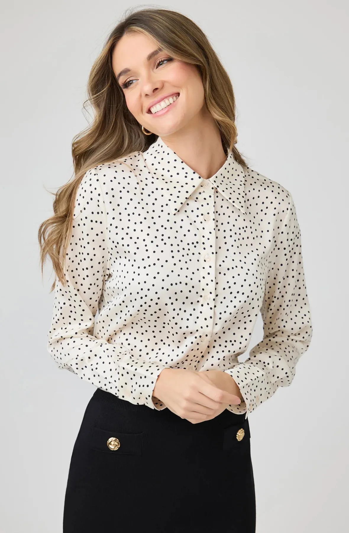 Printed Button-up blouse