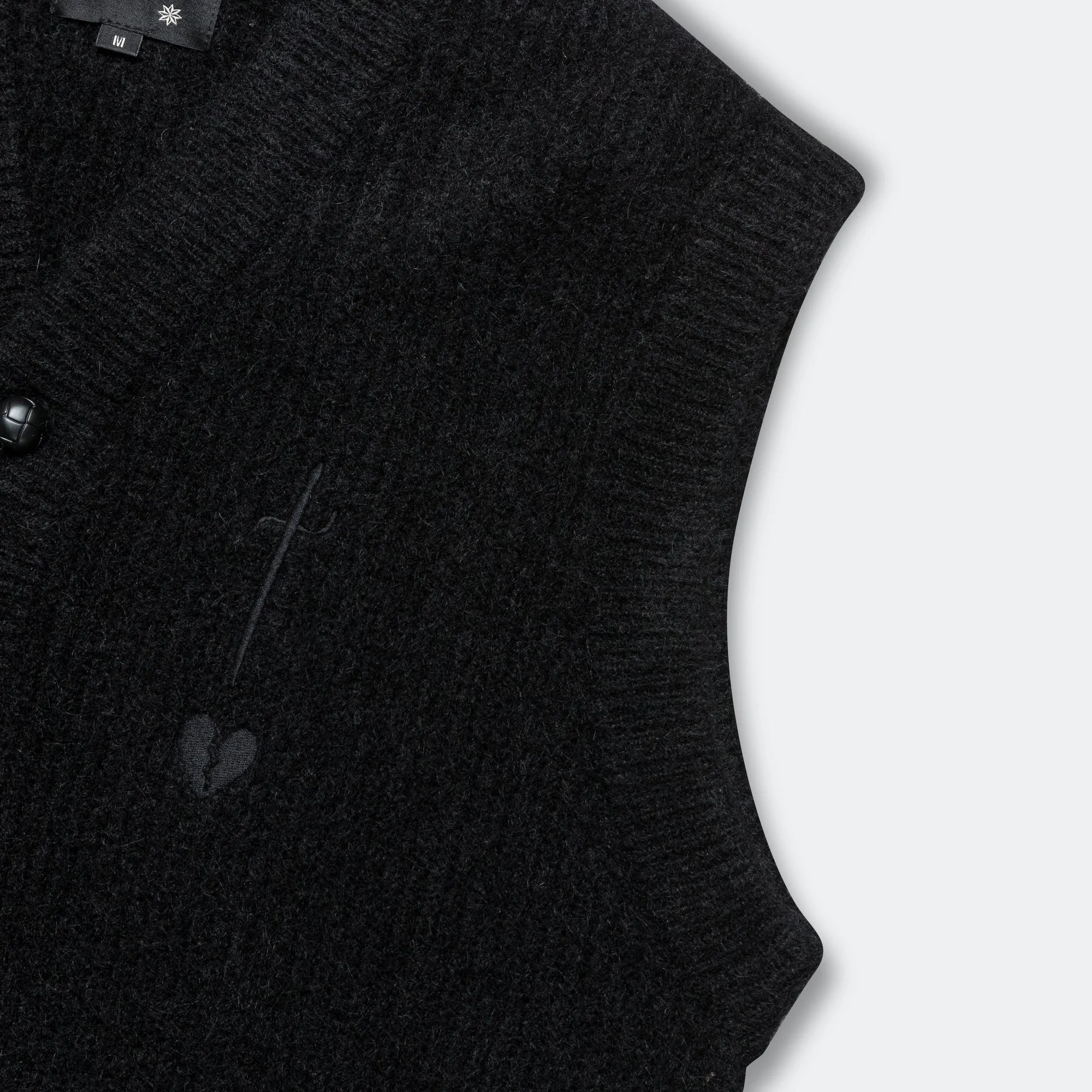 Ribbed Sid Vest - Black