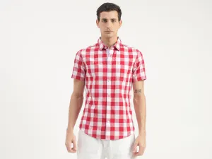 Slim Fit Short Sleeve Checked Shirt