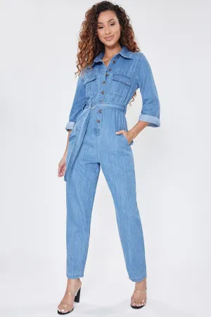 Women's Secrets Button-Up Jumpsuit